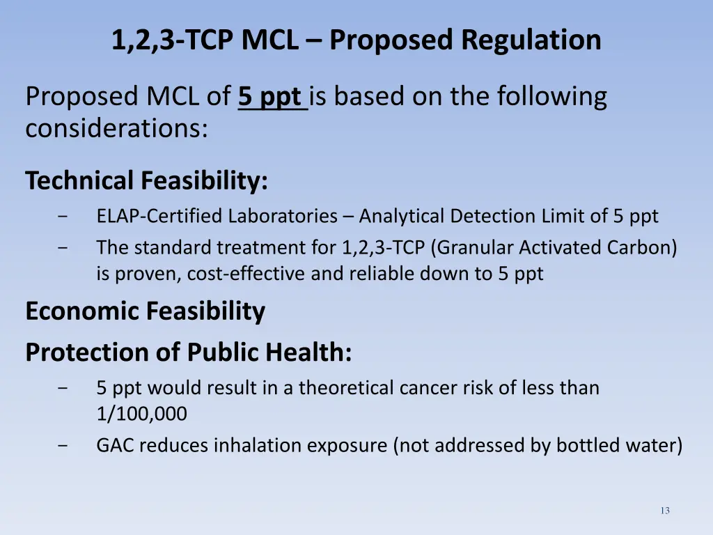 1 2 3 tcp mcl proposed regulation