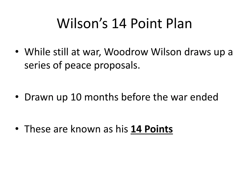 wilson s 14 point plan