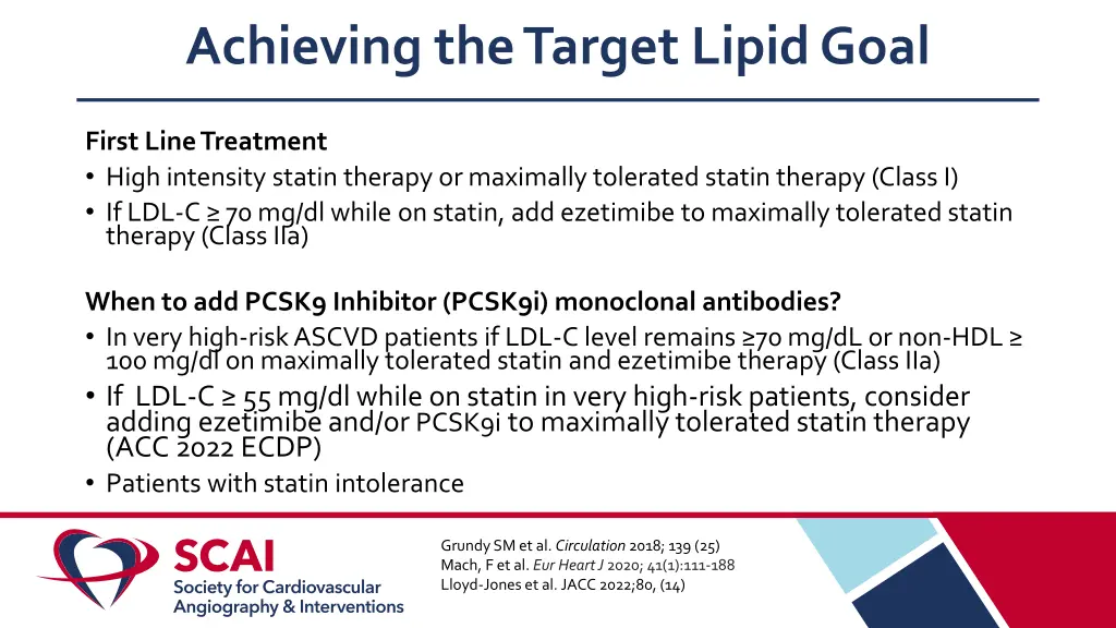 achieving the target lipid goal