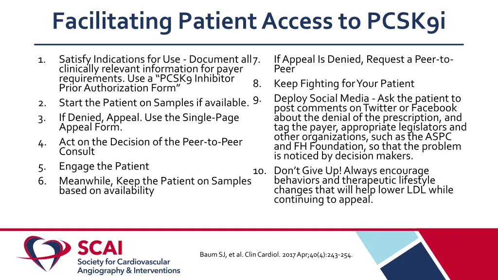 facilitating patient access to pcsk9i