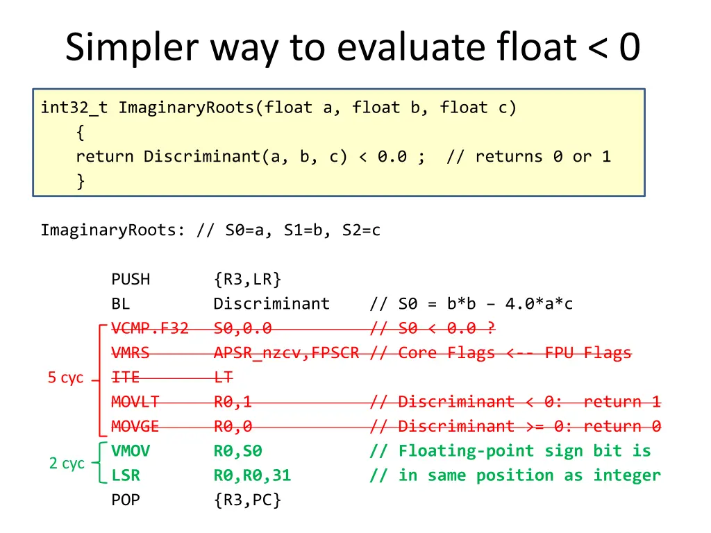 simpler way to evaluate float 0