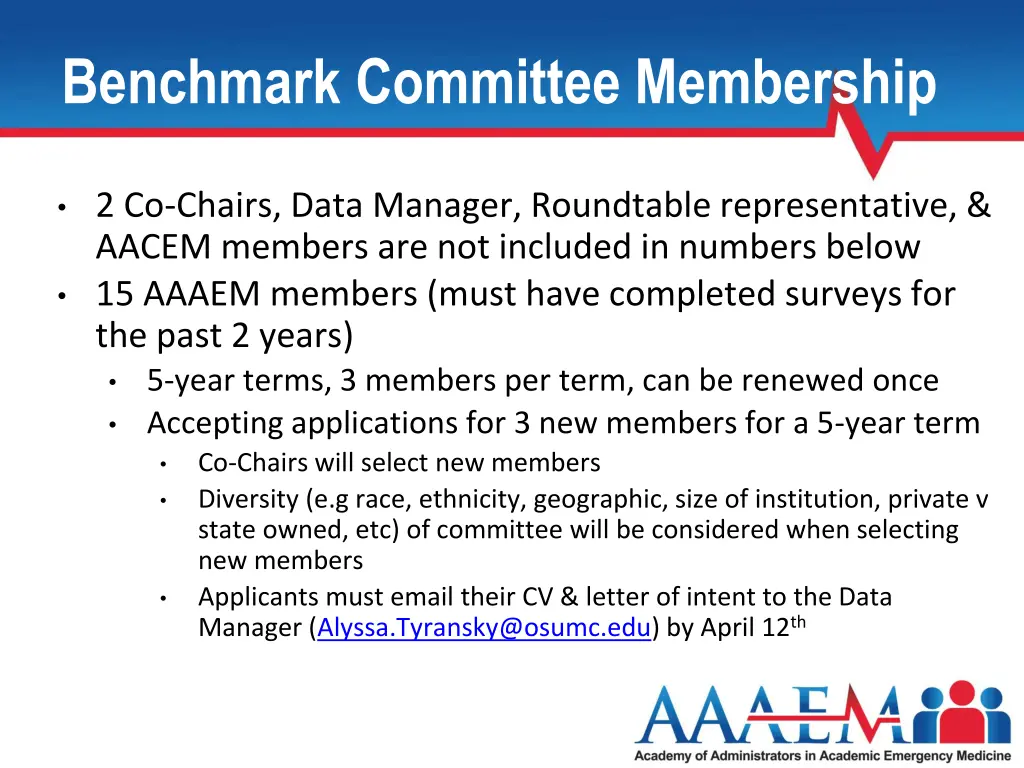 benchmark committee membership