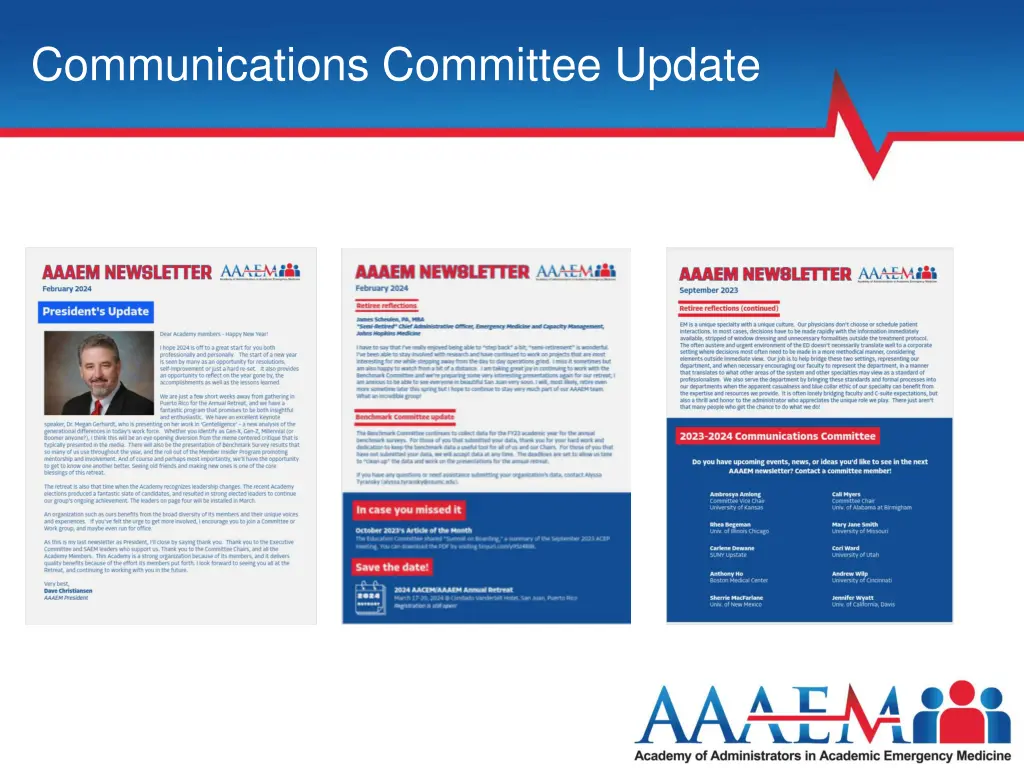 communications committee update 1