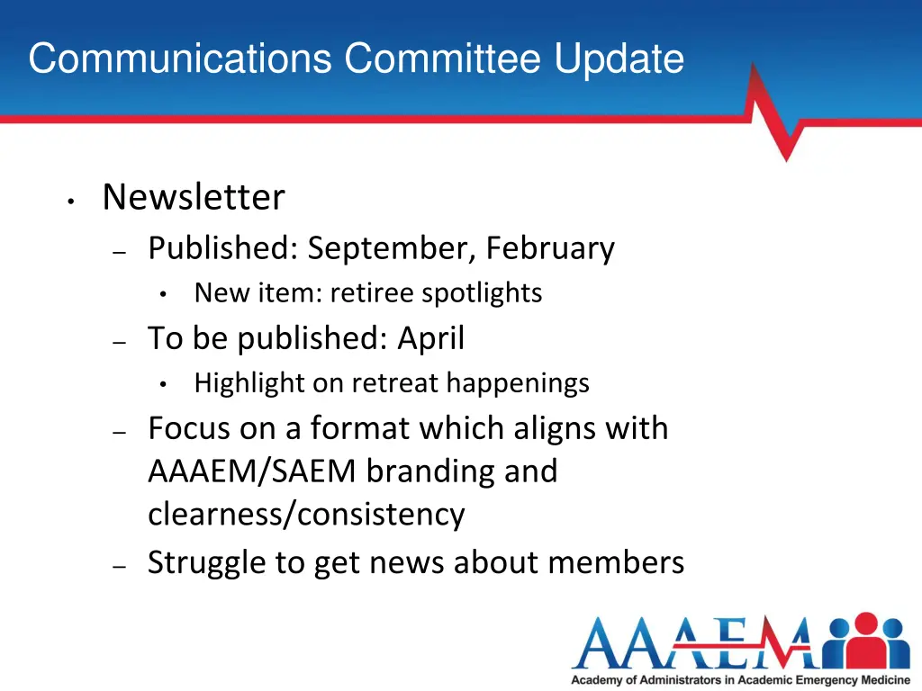 communications committee update