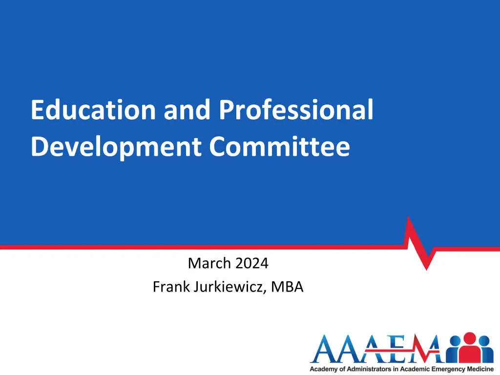 education and professional development committee