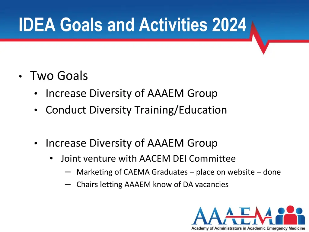 idea goals and activities 2024