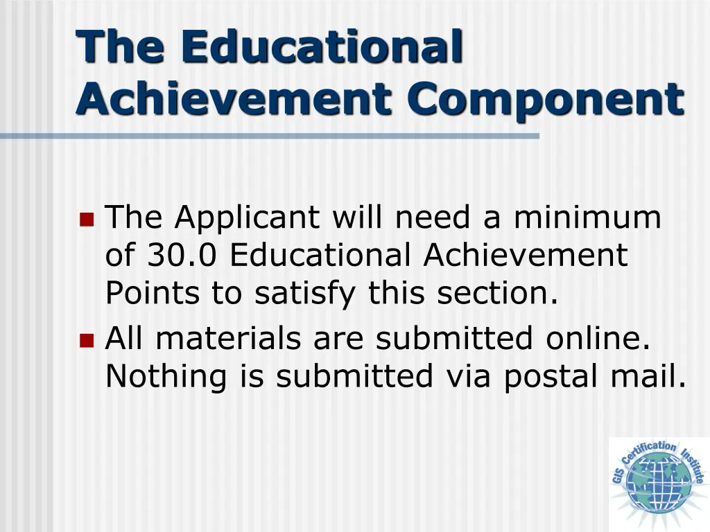 the educational achievement component 1