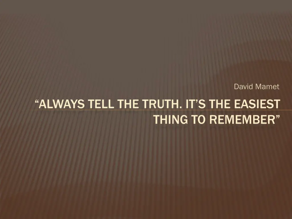 david mamet