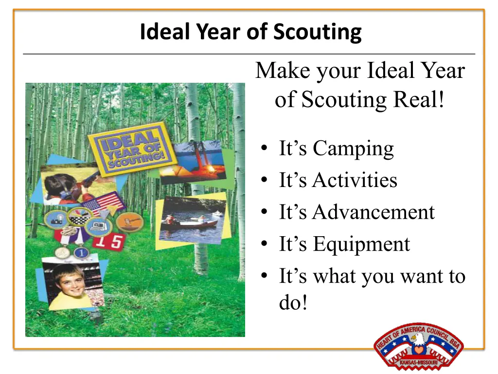 ideal year of scouting