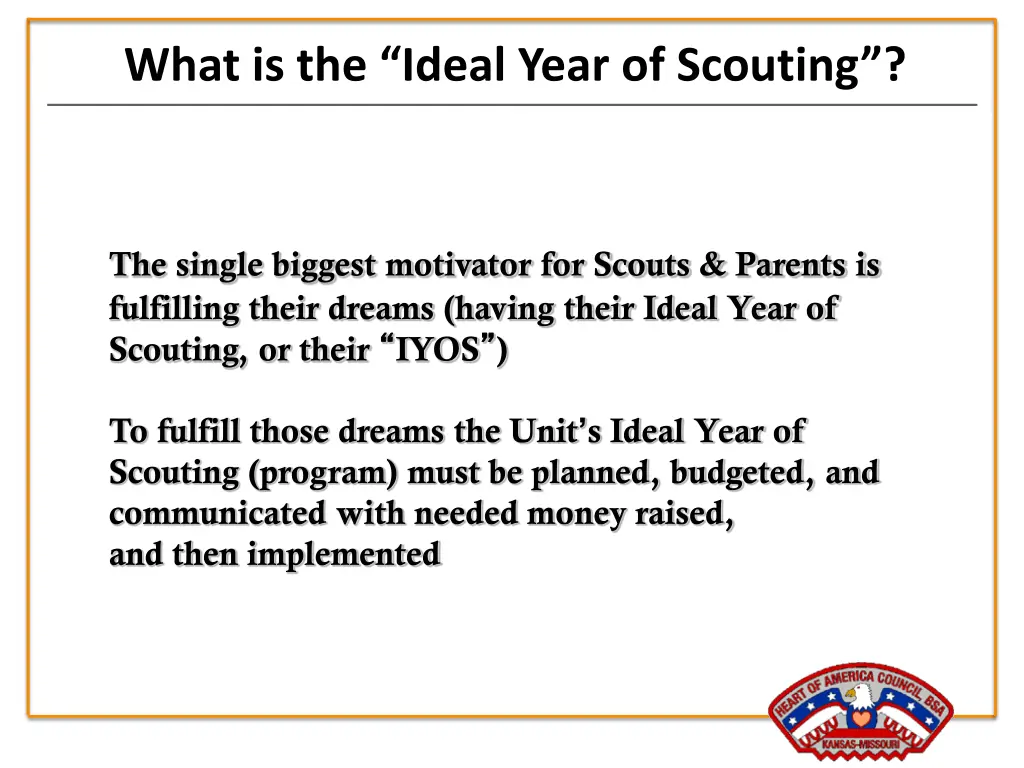 what is the ideal year of scouting