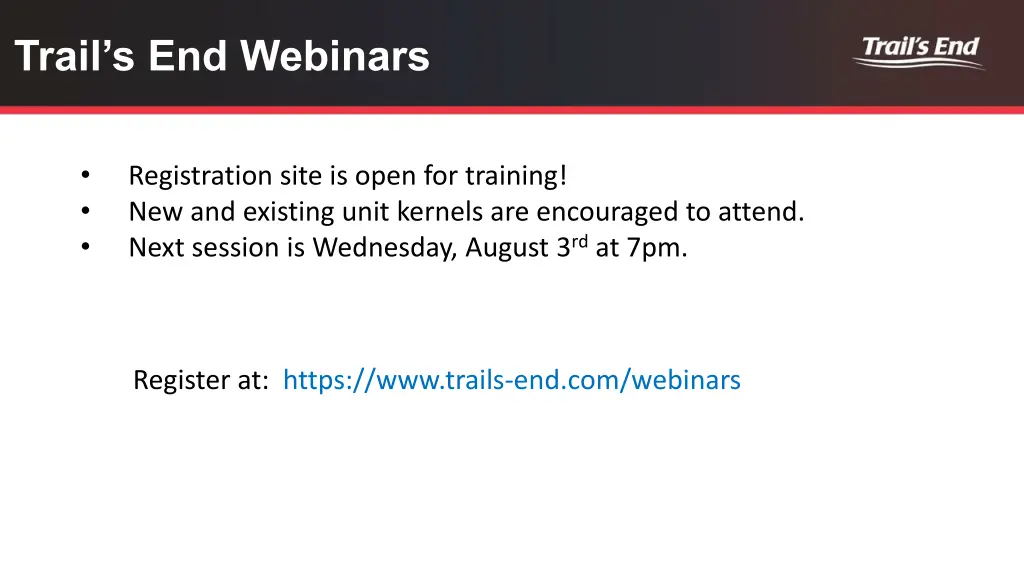 trail s end webinars