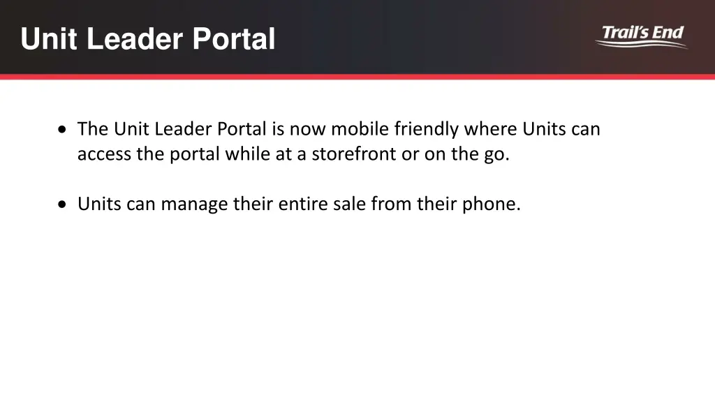 unit leader portal