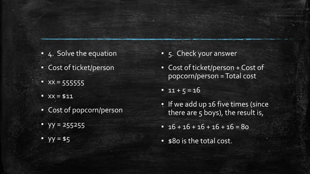 4 solve the equation