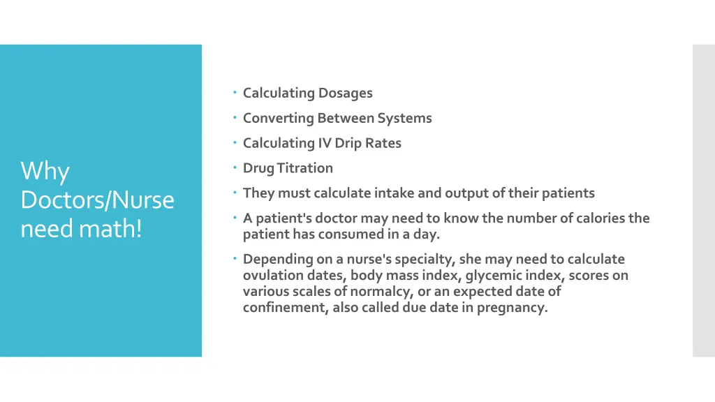 calculating dosages