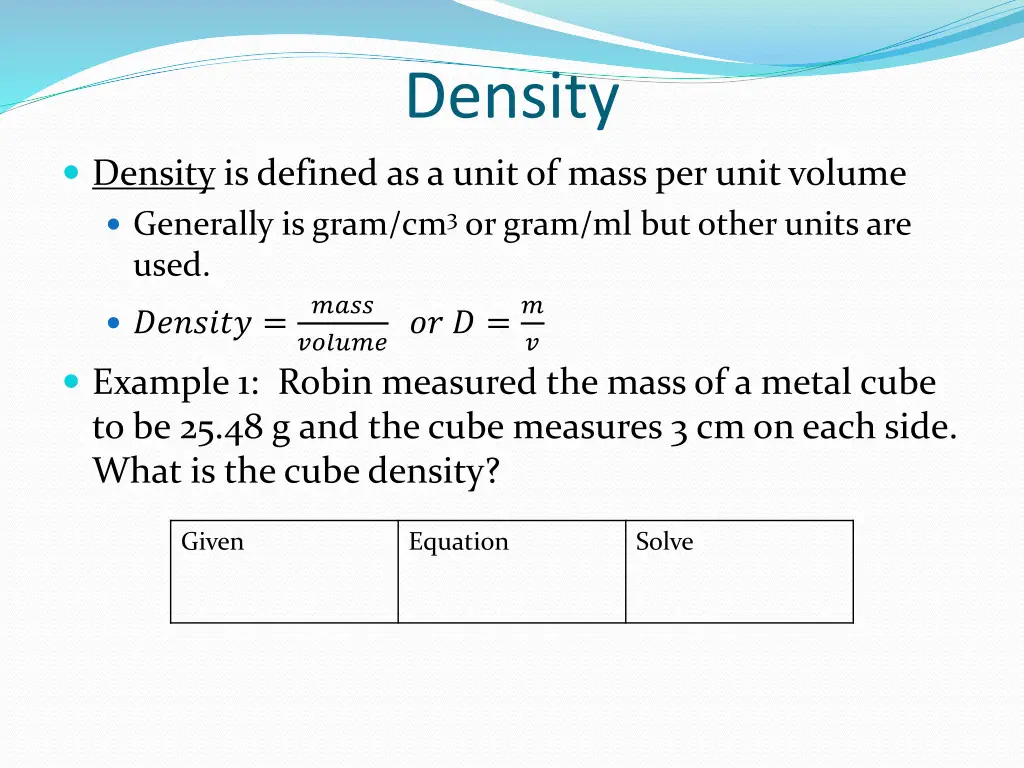 density