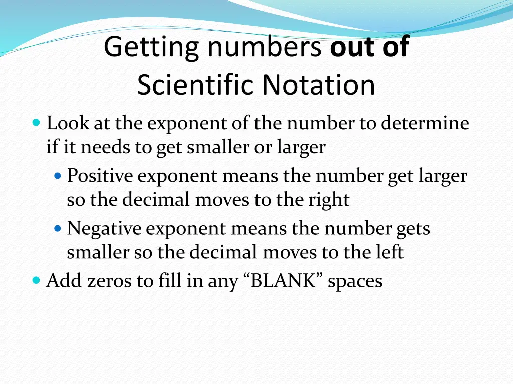 getting numbers out of scientific notation