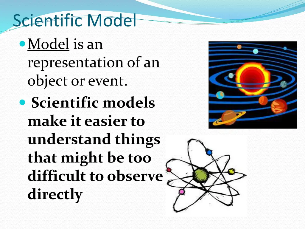 scientific model model is an representation