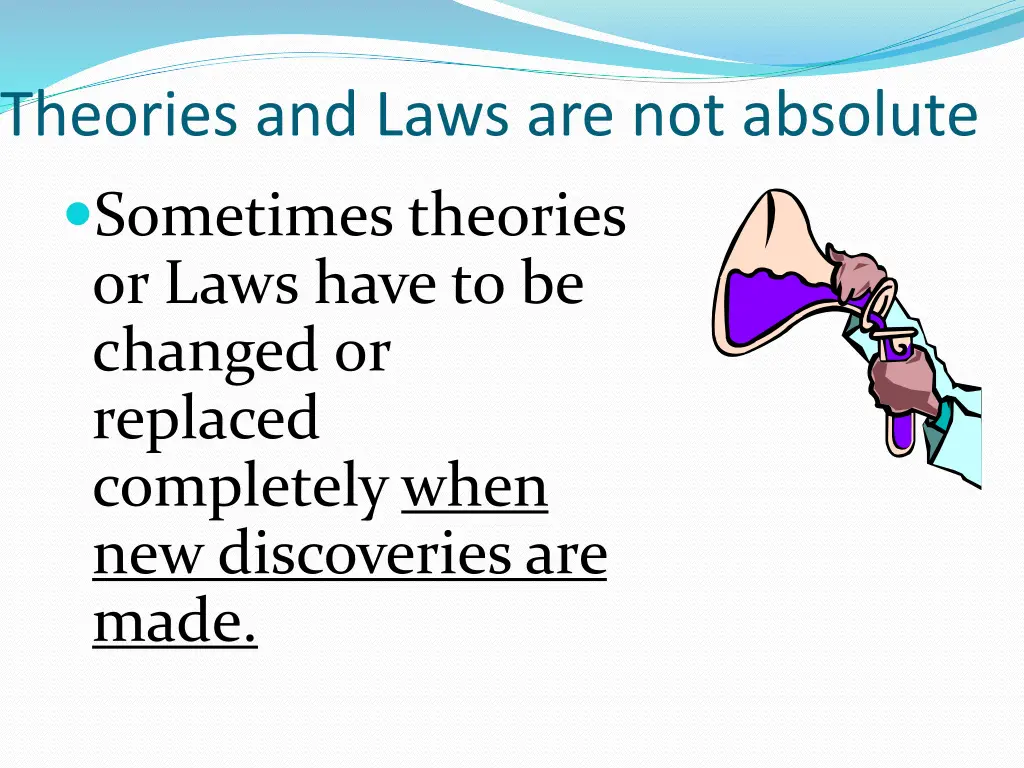 theories and laws are not absolute