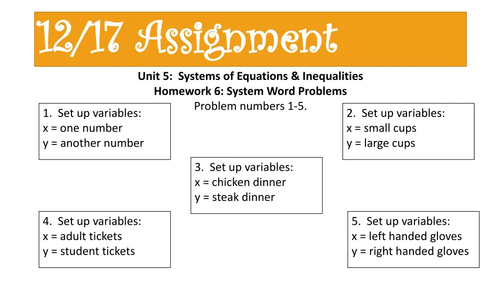 12 17 assignment 12 17 assignment unit 5 systems