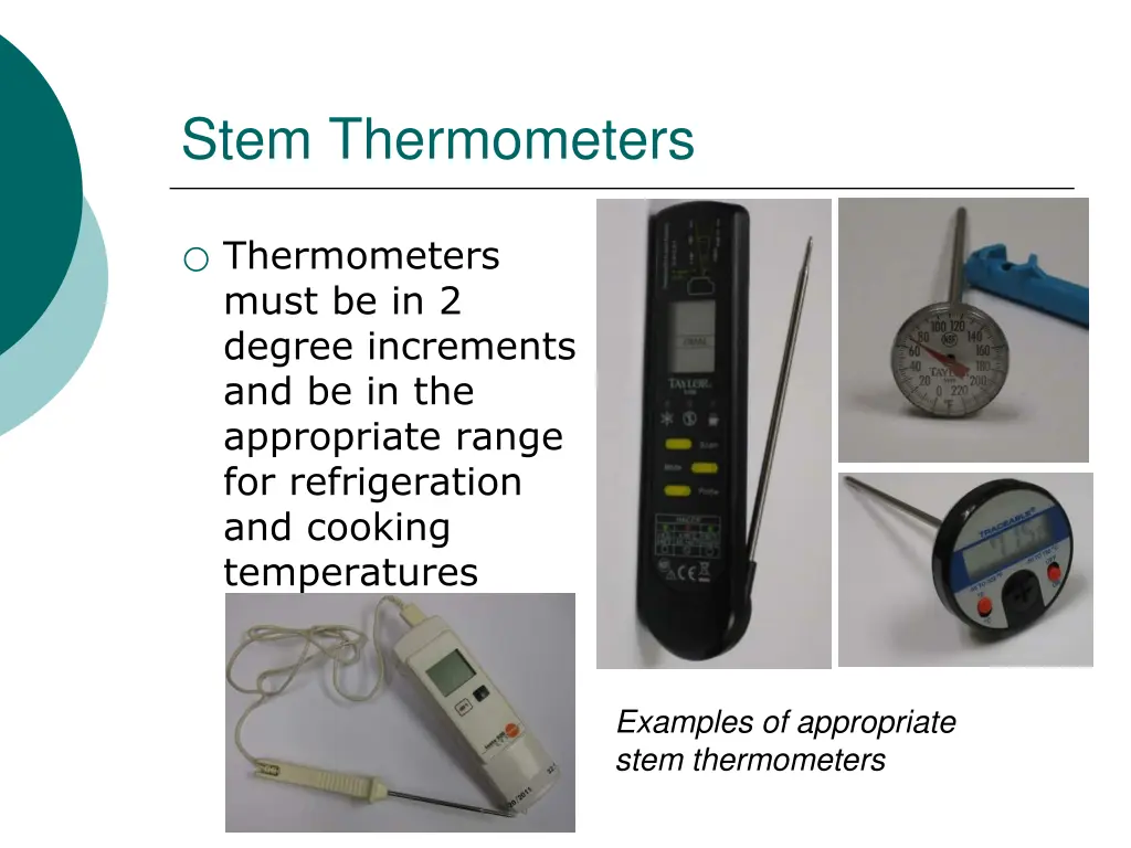 stem thermometers