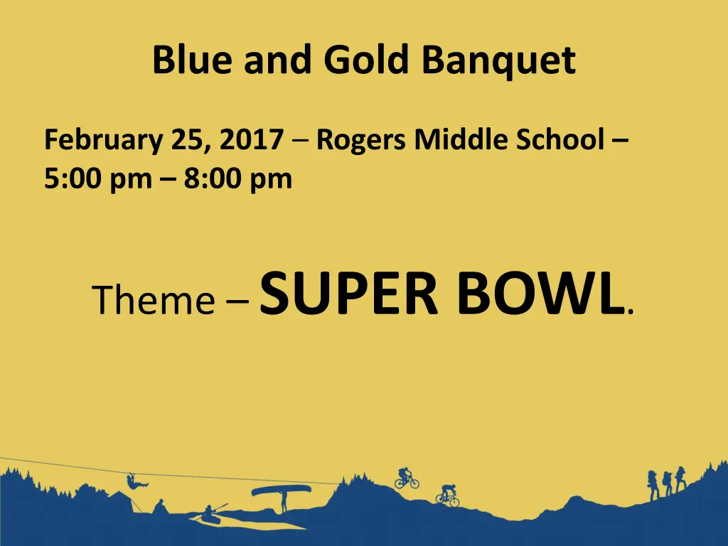 blue and gold banquet