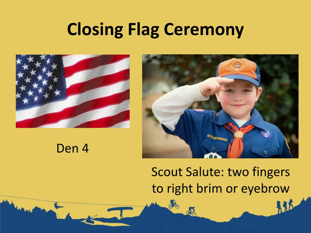 closing flag ceremony