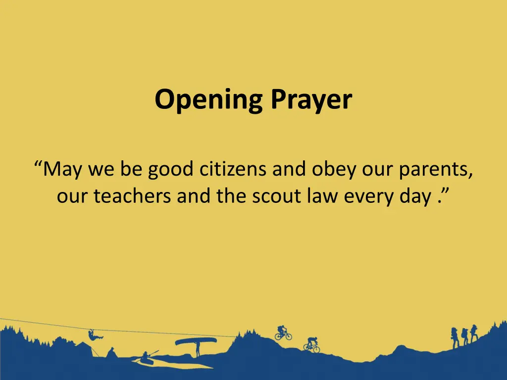 opening prayer