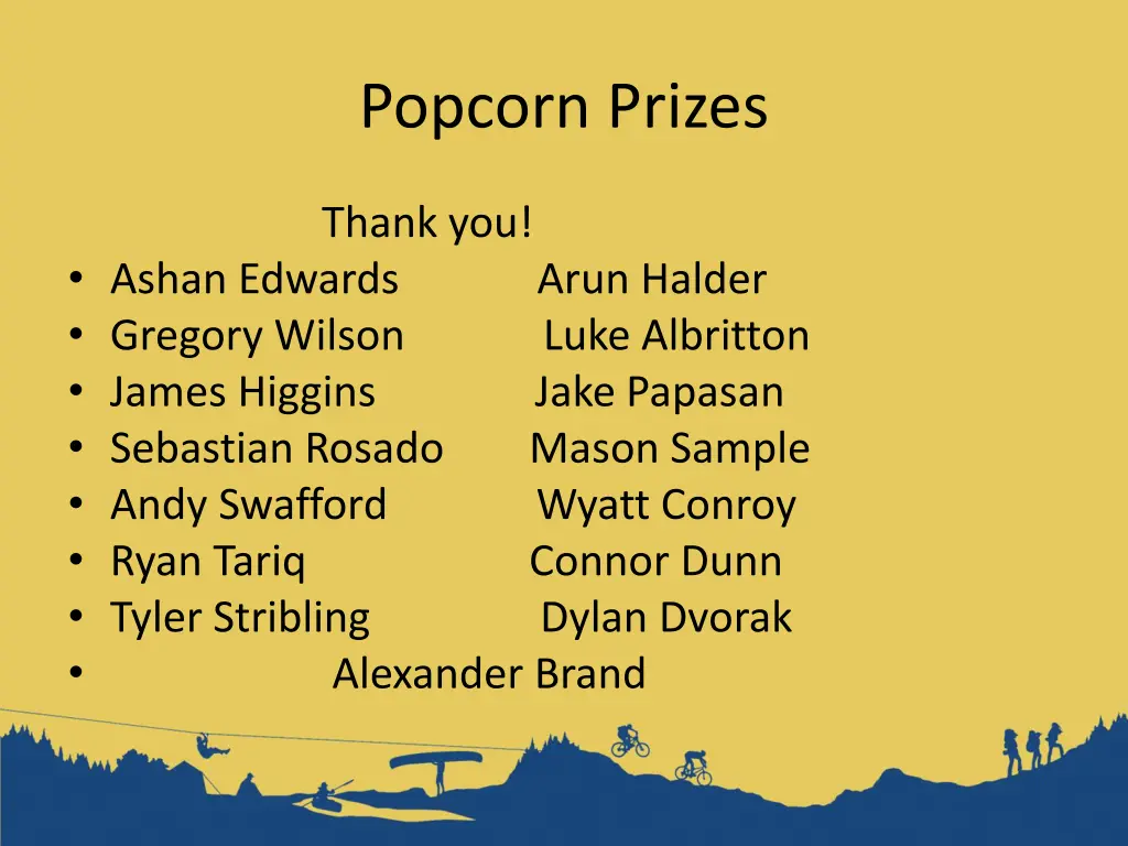 popcorn prizes