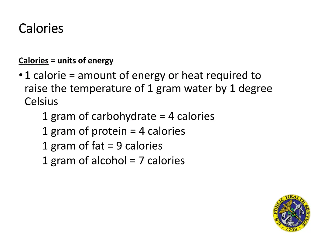 calories calories