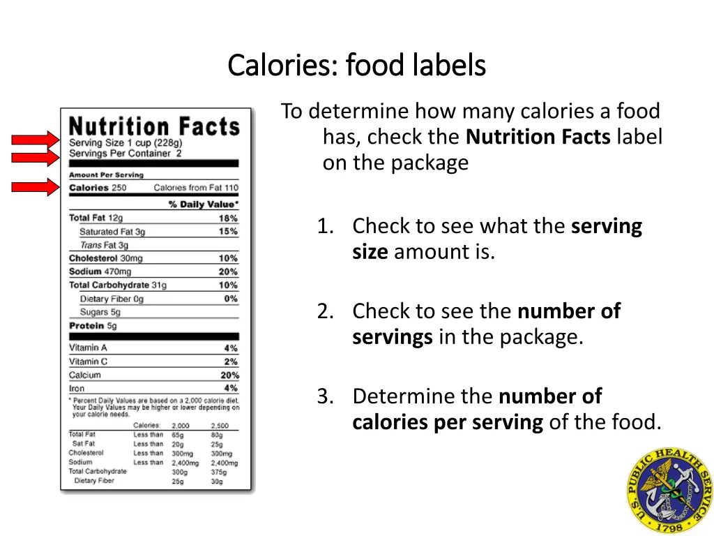 calories food labels calories food labels