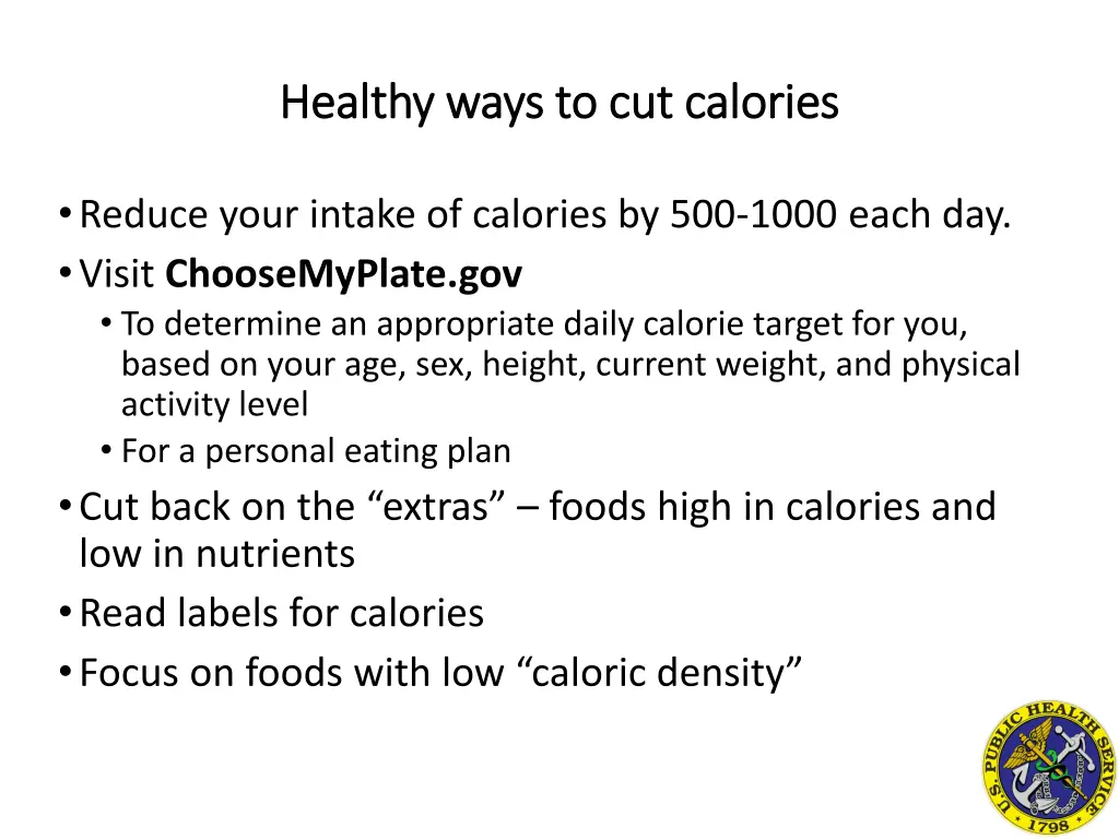 healthy ways to cut calories healthy ways