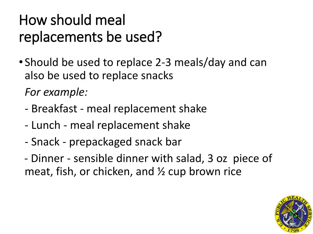 how should meal how should meal replacements