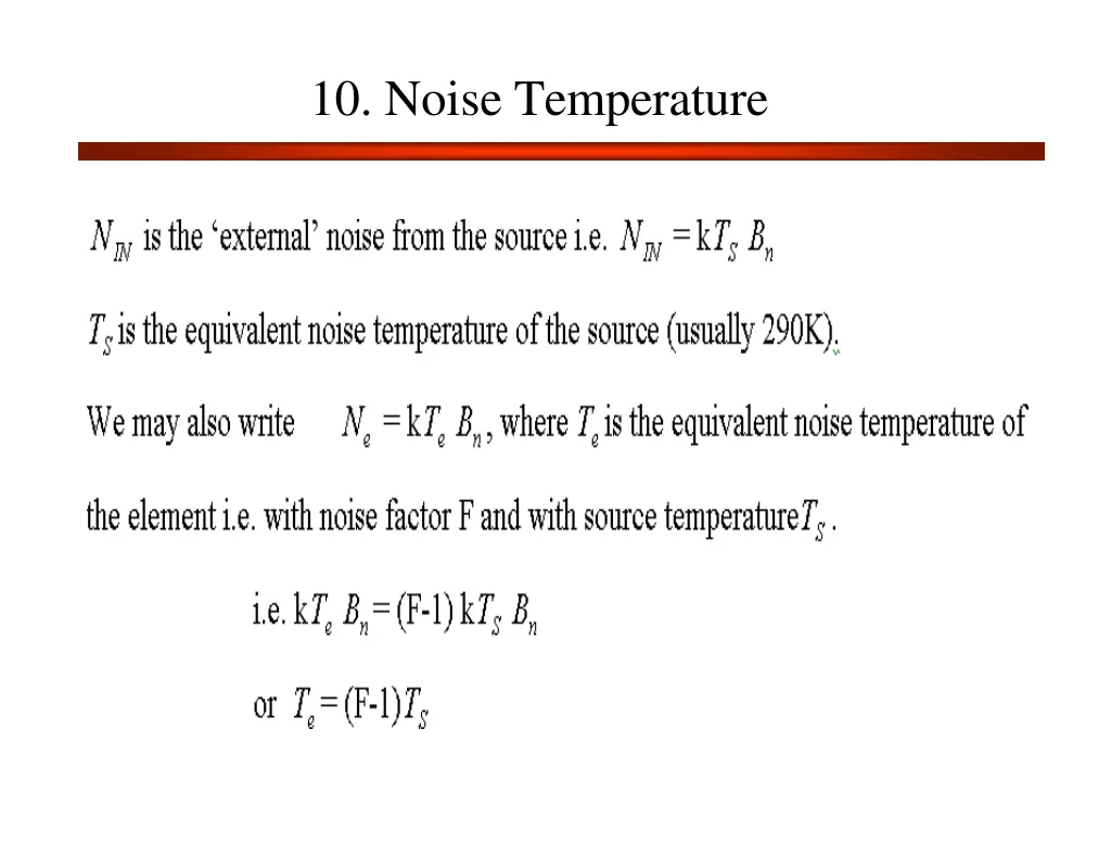 10 noise temperature