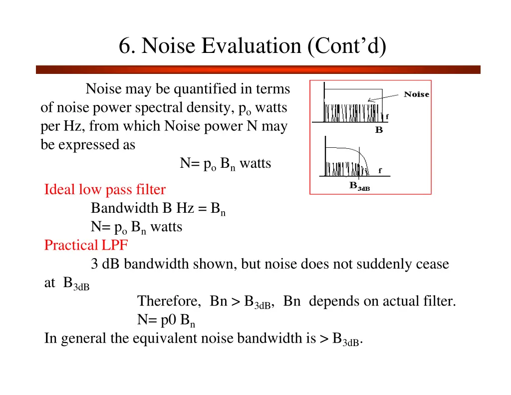 6 noise evaluation cont d 1