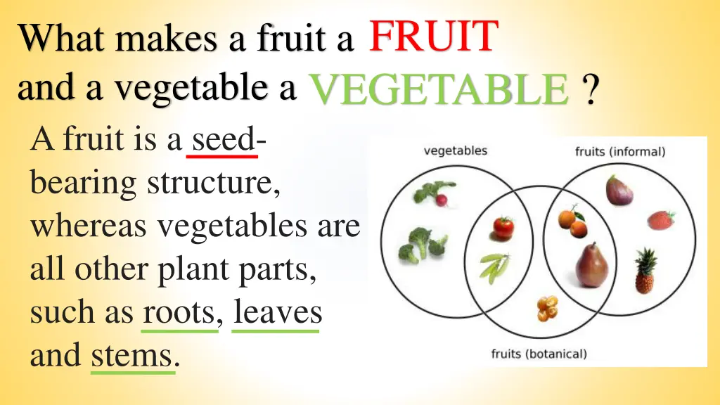 fruit vegetable