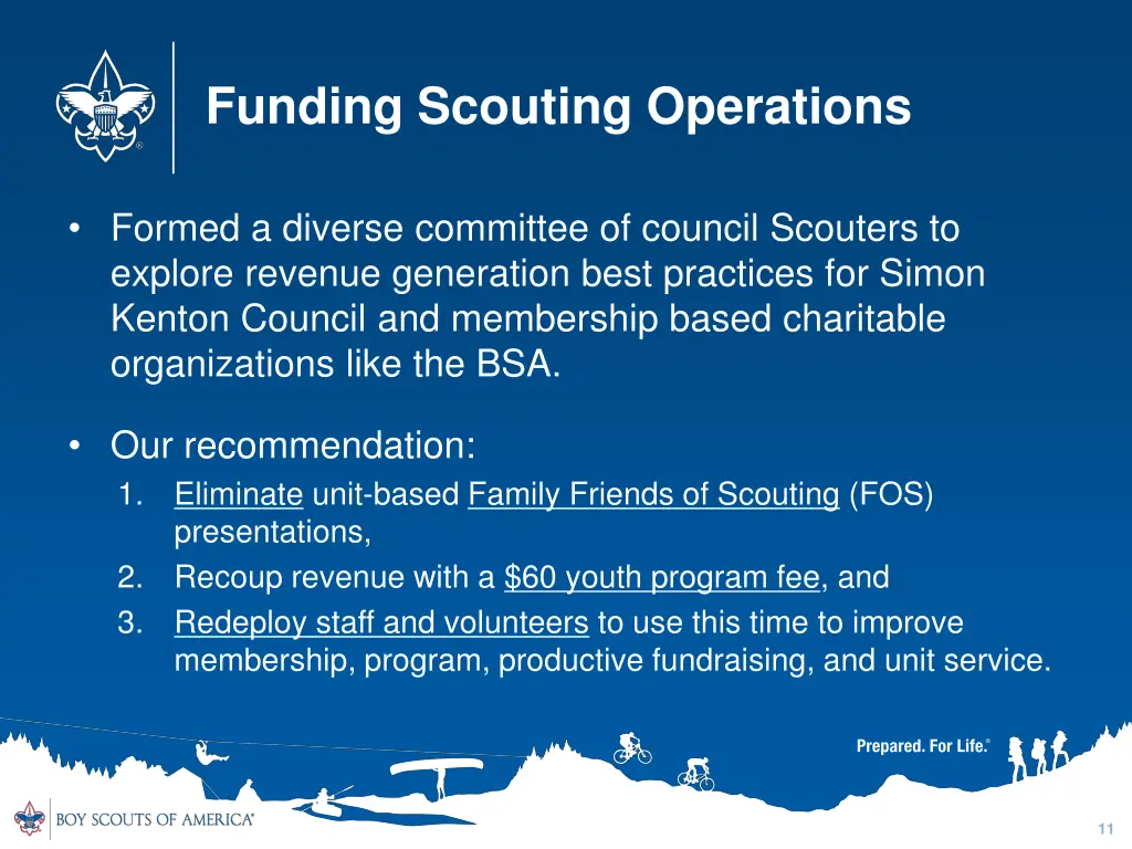 funding scouting operations