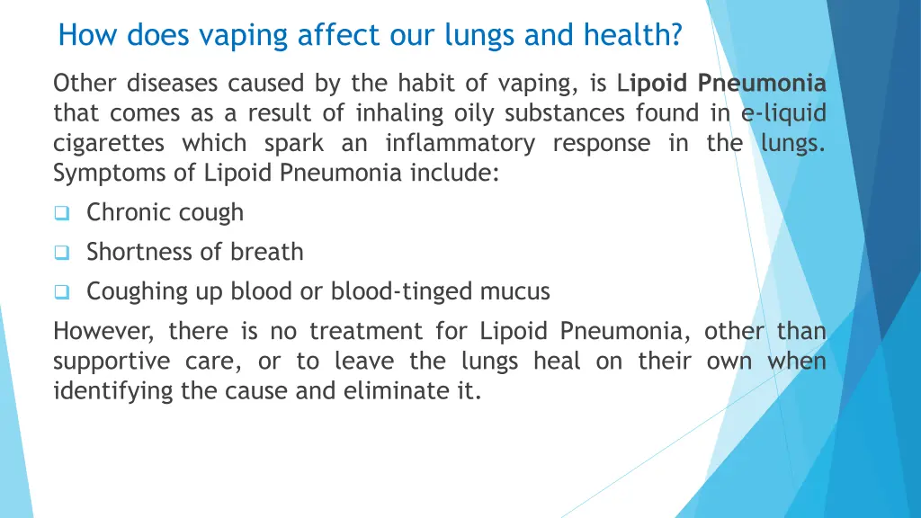 how does vaping affect our lungs and health 1