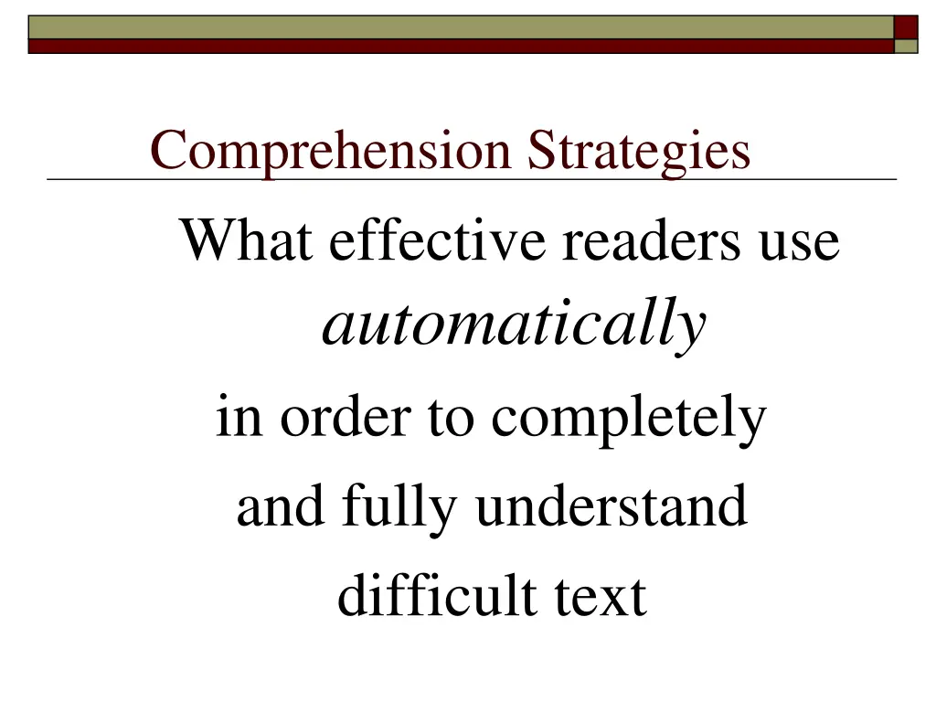 comprehension strategies what effective readers