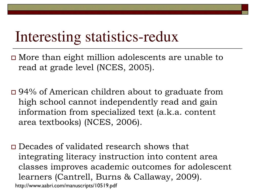 interesting statistics redux