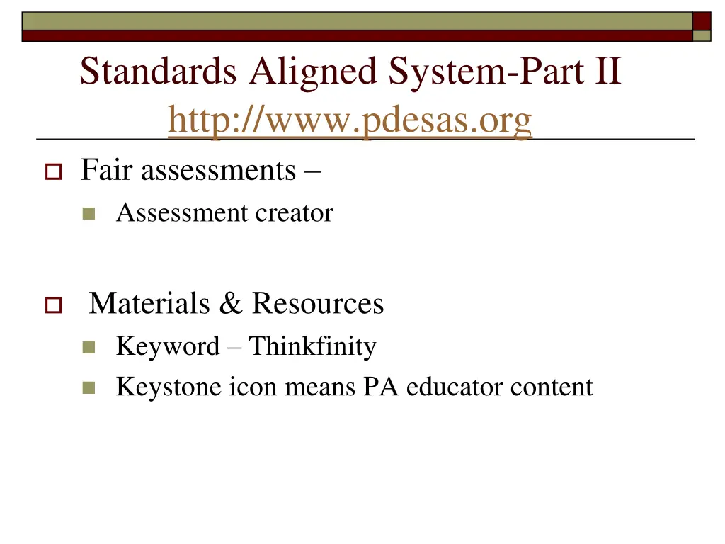 standards aligned system part ii http www pdesas