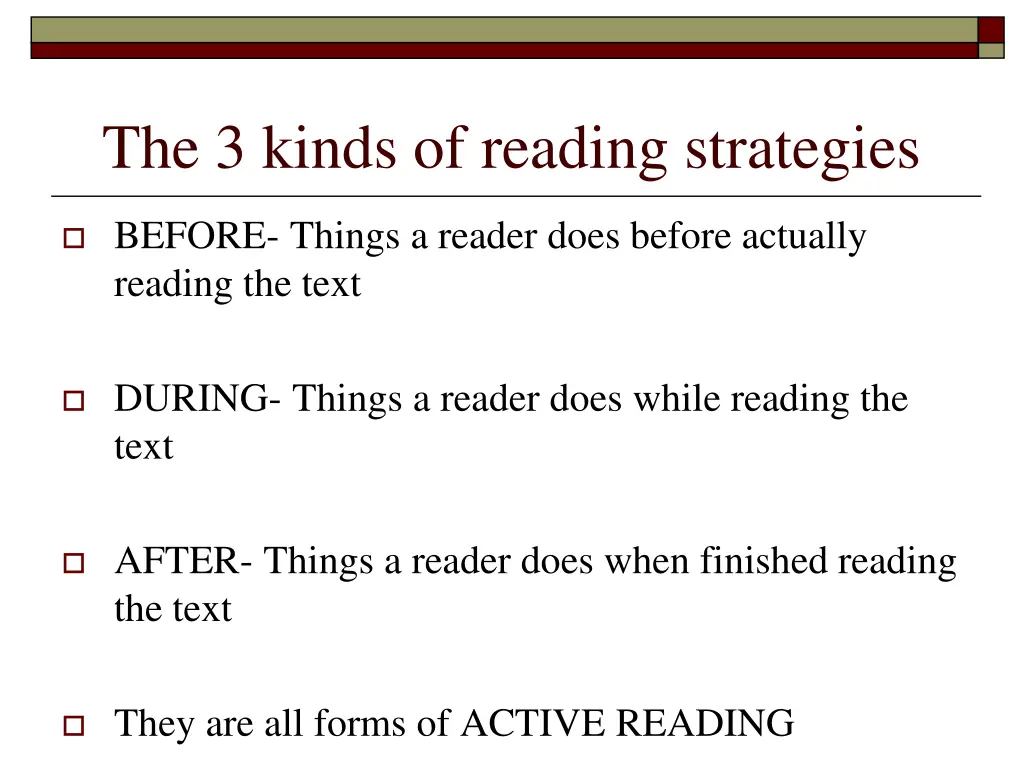 the 3 kinds of reading strategies