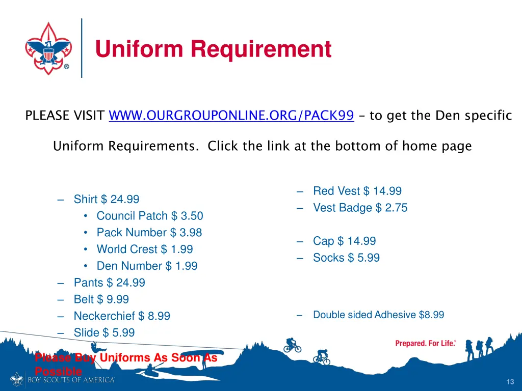 uniform requirement