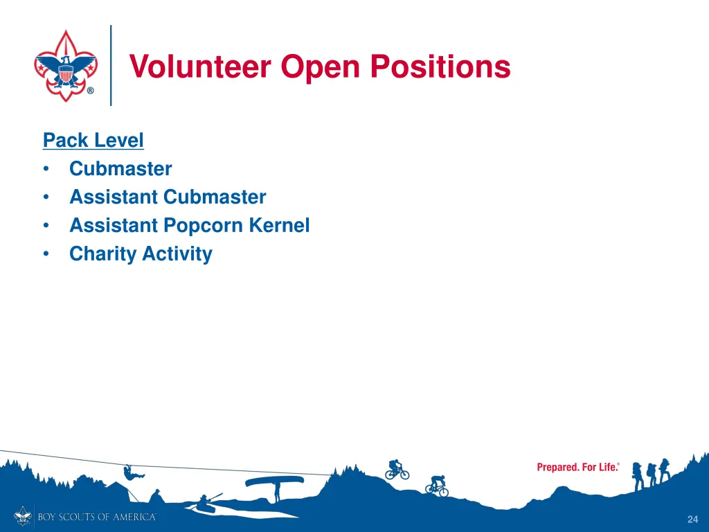 volunteer open positions