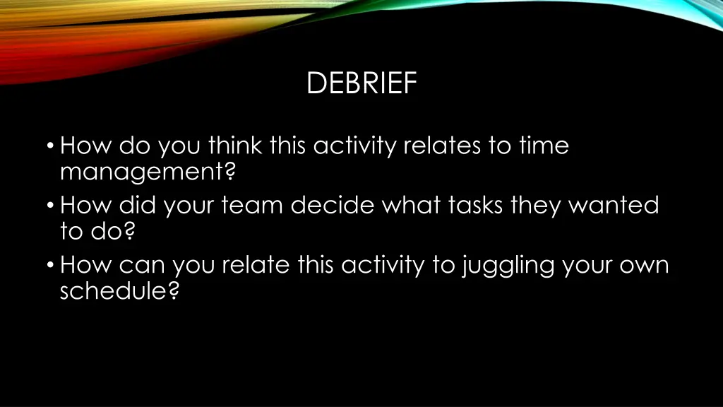 debrief