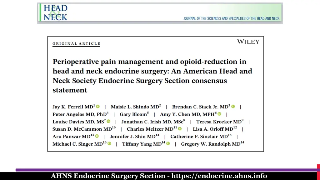 ahns endocrine surgery section https endocrine