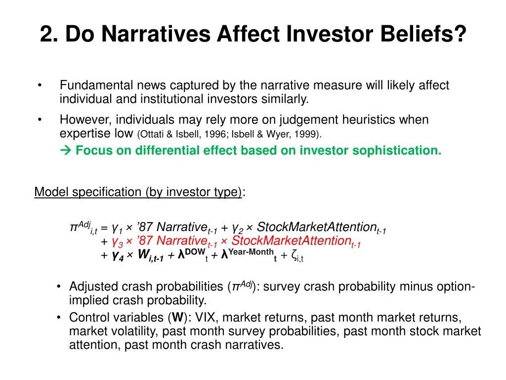 2 do narratives affect investor beliefs