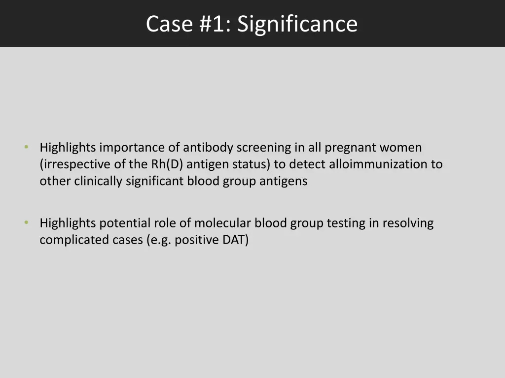 case 1 significance