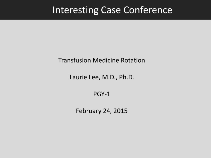 interesting case conference