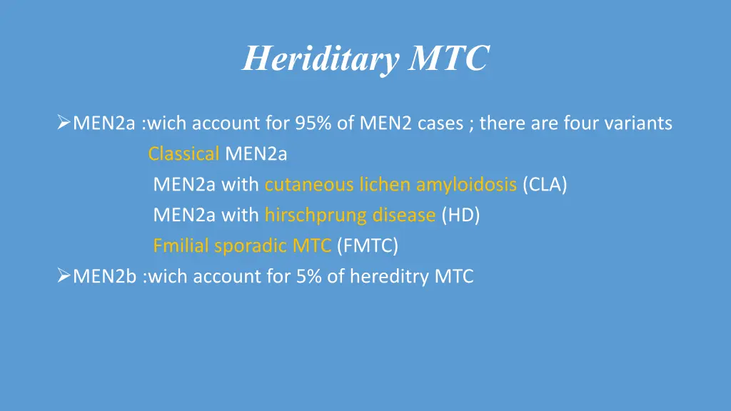 heriditary mtc