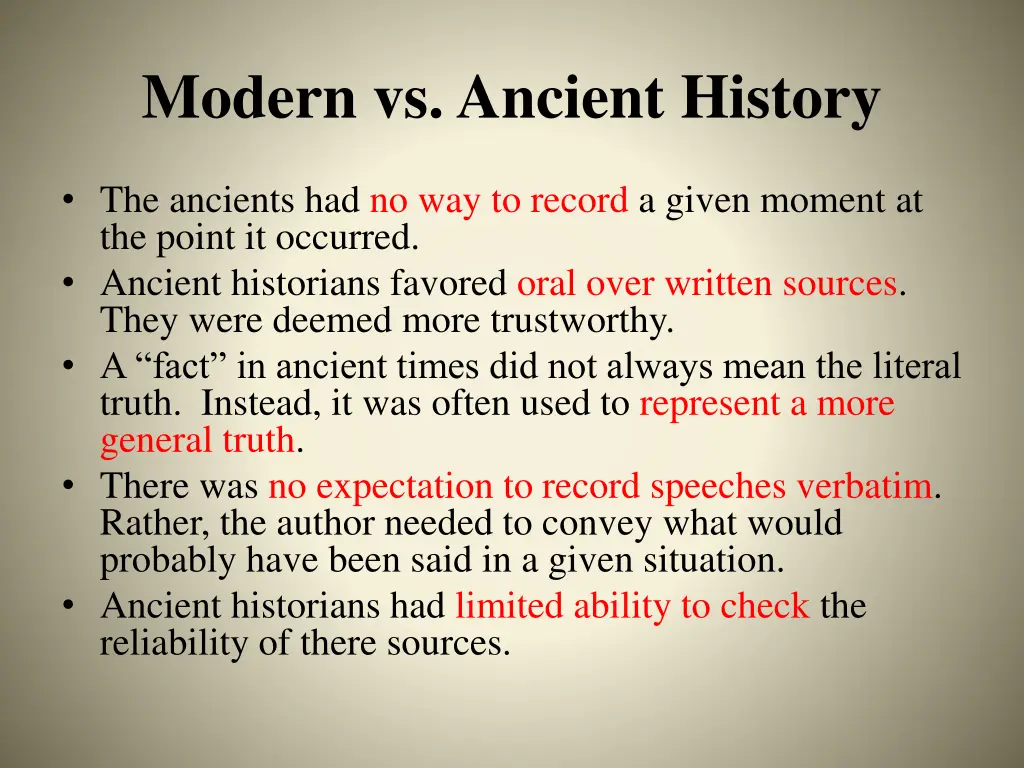 modern vs ancient history